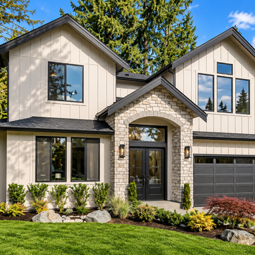 Modern-Farmhouse-Exterior-with-Stone-Entry